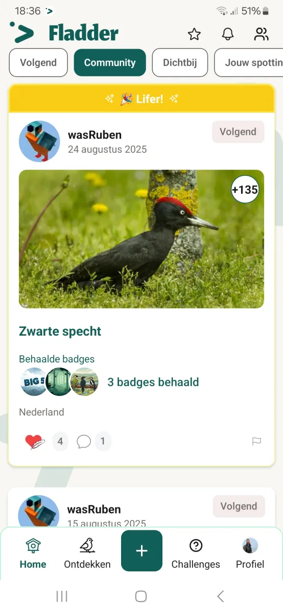 Fladder app feed