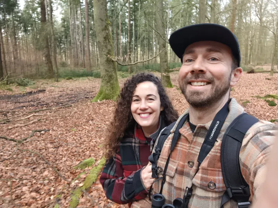 Vogelspotten in het bos