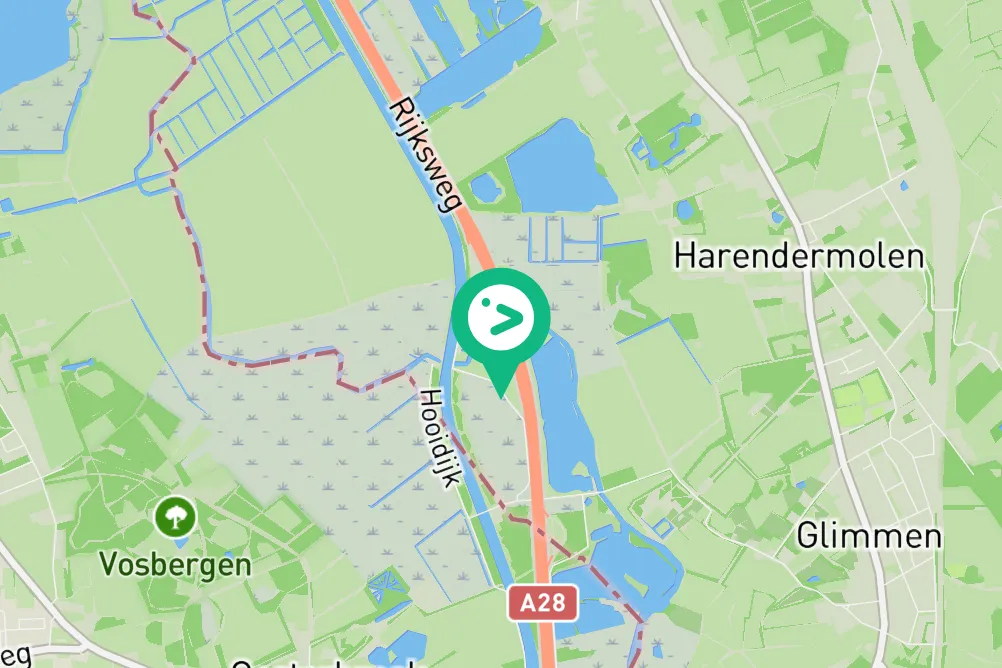 Gespotte Ooievaar