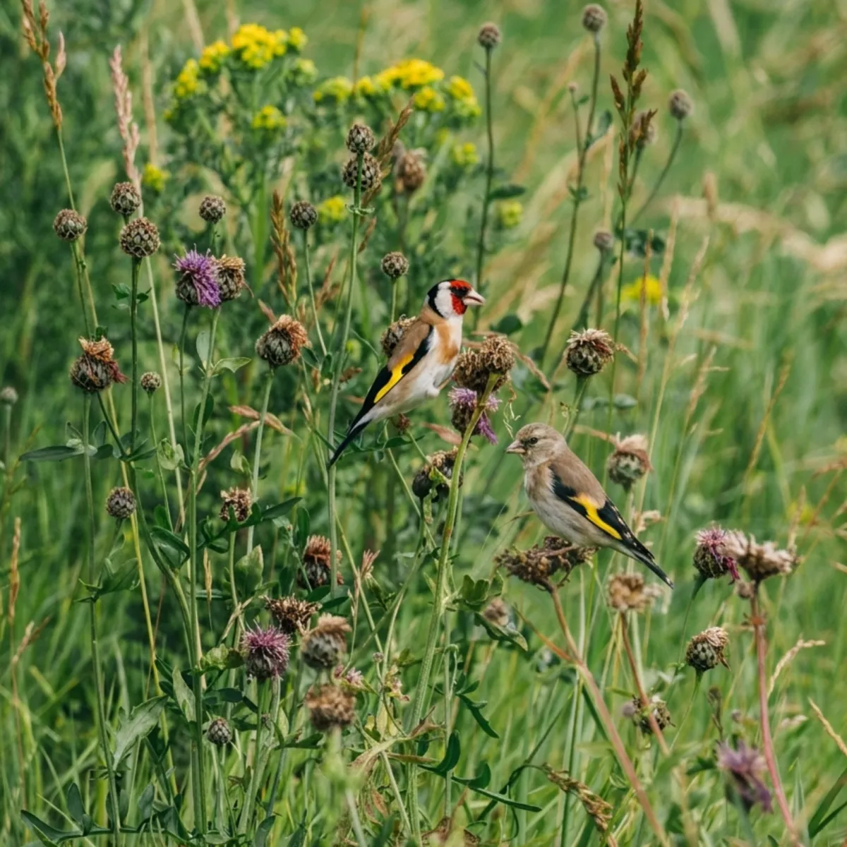Spotted European Goldfinch